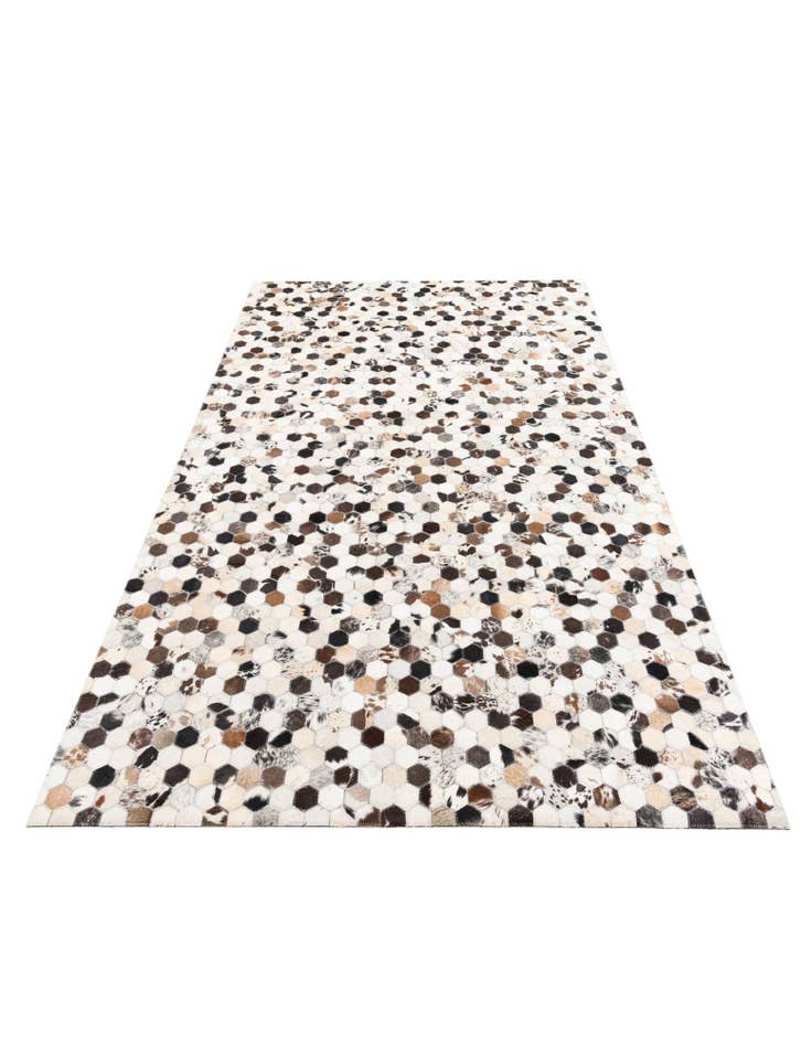 Detail image of  5' 1 x 8' 2 Cowhide Leather Rug