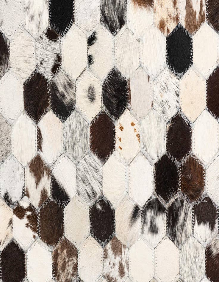 Detail image of  5' 1 x 8' 2 Cowhide Leather Rug