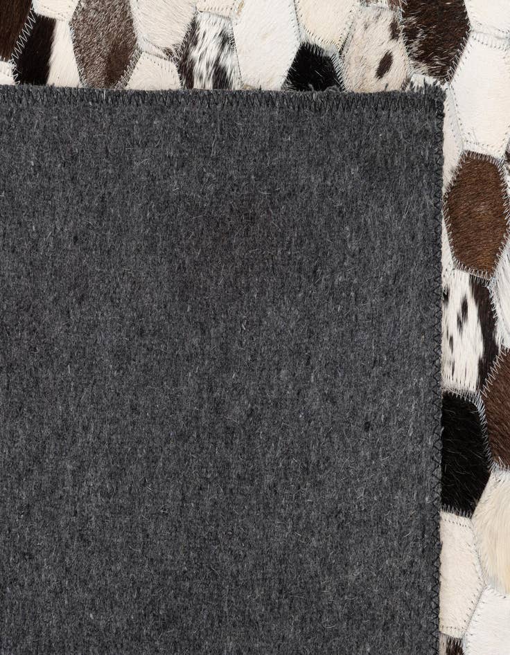Detail image of  5' 1 x 8' 2 Cowhide Leather Rug