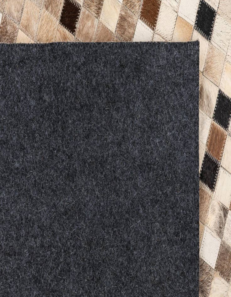 Detail image of  5' 1 x 8' Cowhide Leather Rug