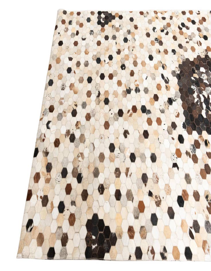 Detail image of  5' x 7' 10 Cowhide Leather Rug