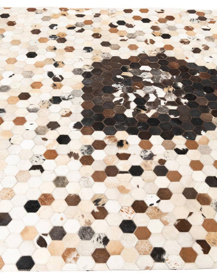 Detail image of  5' x 7' 10 Cowhide Leather Rug