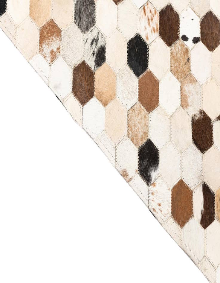 Detail image of  5' x 7' 10 Cowhide Leather Rug