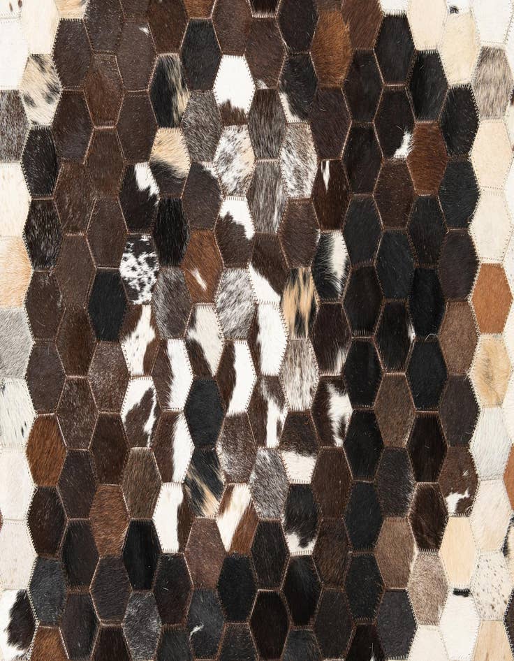 Detail image of  5' x 7' 10 Cowhide Leather Rug