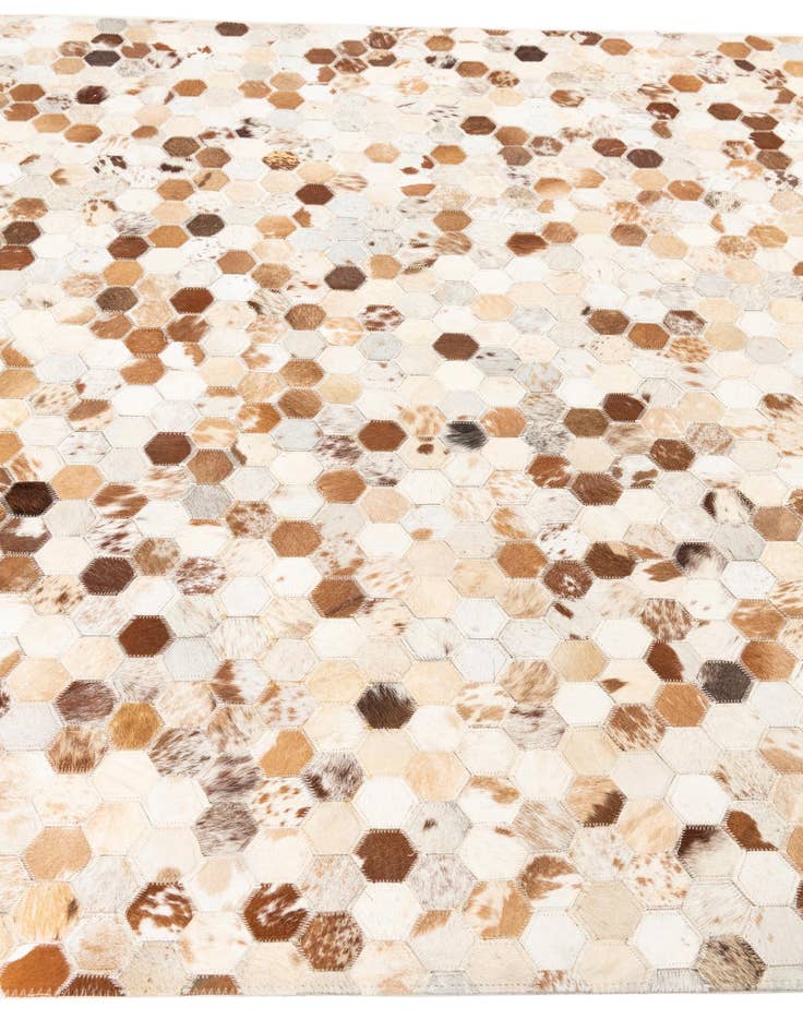 Detail image of  5' 2 x 8' Cowhide Leather Rug