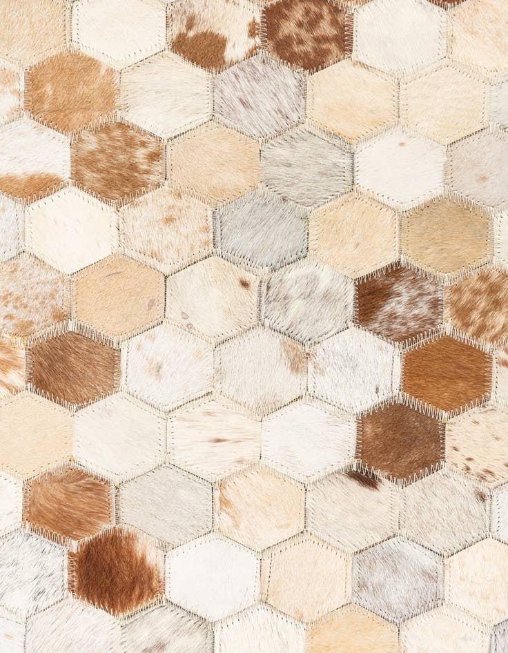 Detail image of  5' 2 x 8' Cowhide Leather Rug