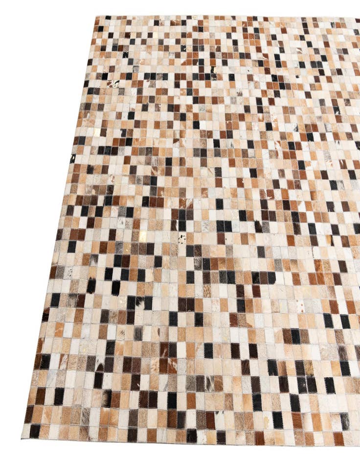 Detail image of  5' x 7' 10 Cowhide Leather Rug