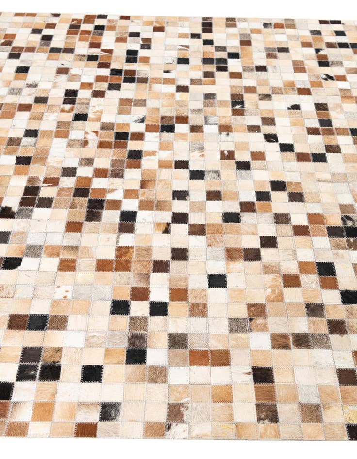 Detail image of  5' x 7' 10 Cowhide Leather Rug