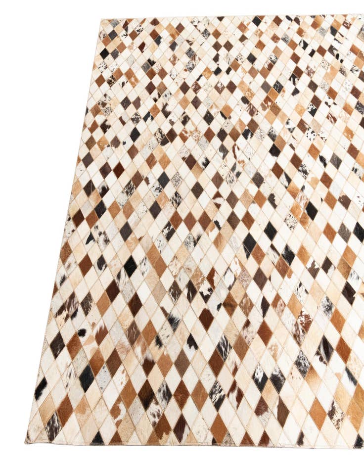 Detail image of  5' x 7' 10 Cowhide Leather Rug