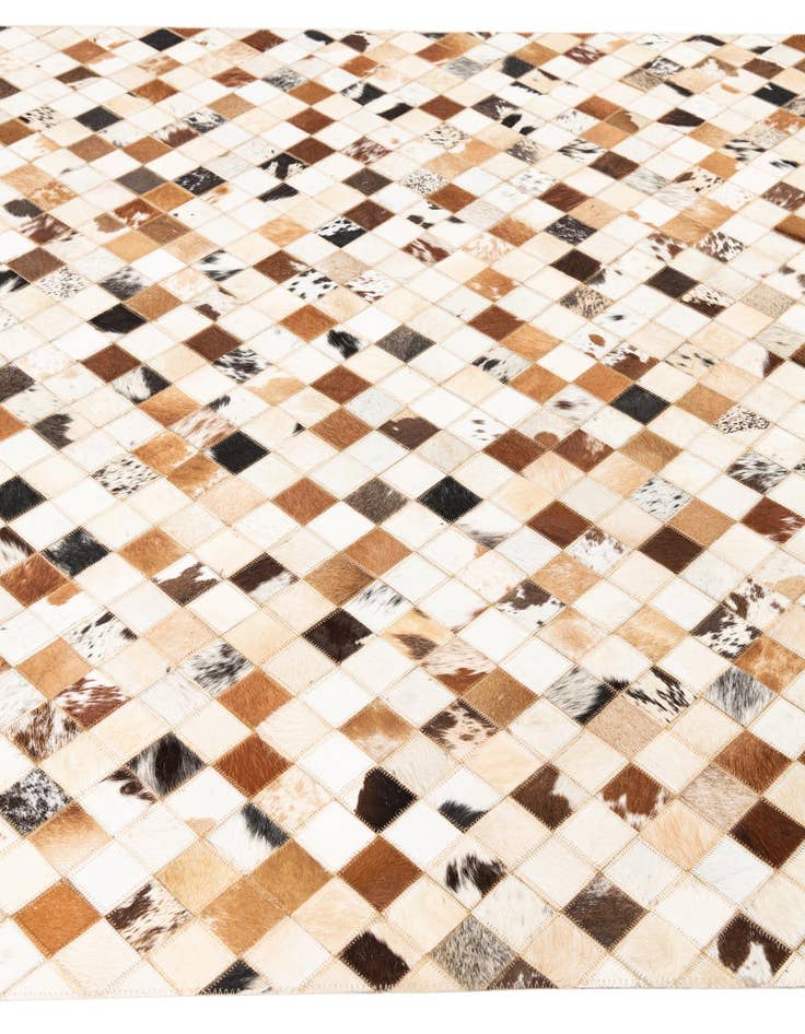 Detail image of  5' x 7' 10 Cowhide Leather Rug