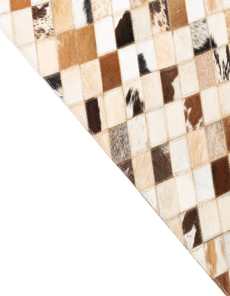 Detail image of  5' x 7' 10 Cowhide Leather Rug