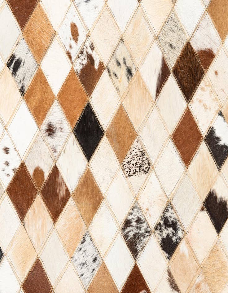 Detail image of  5' x 7' 10 Cowhide Leather Rug
