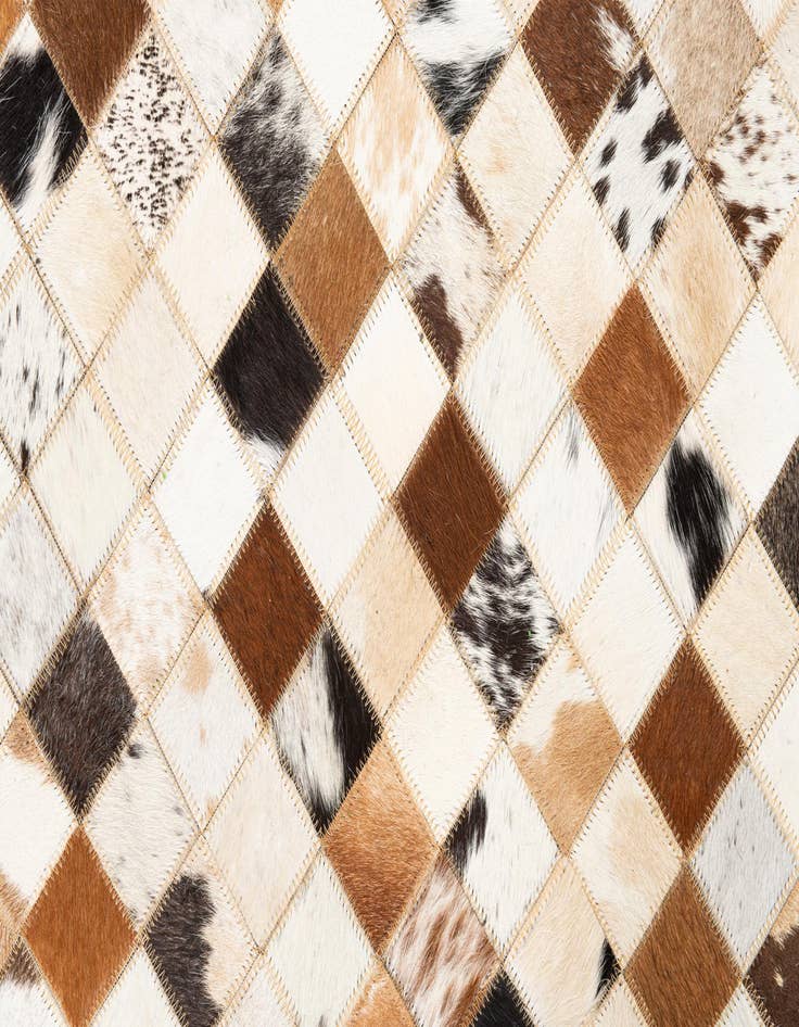 Detail image of  5' x 7' 10 Cowhide Leather Rug