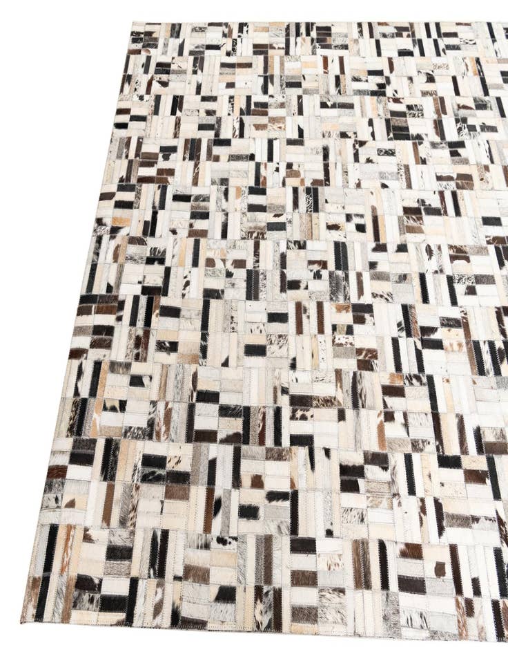 Detail image of  5' x 7' 10 Cowhide Leather Rug