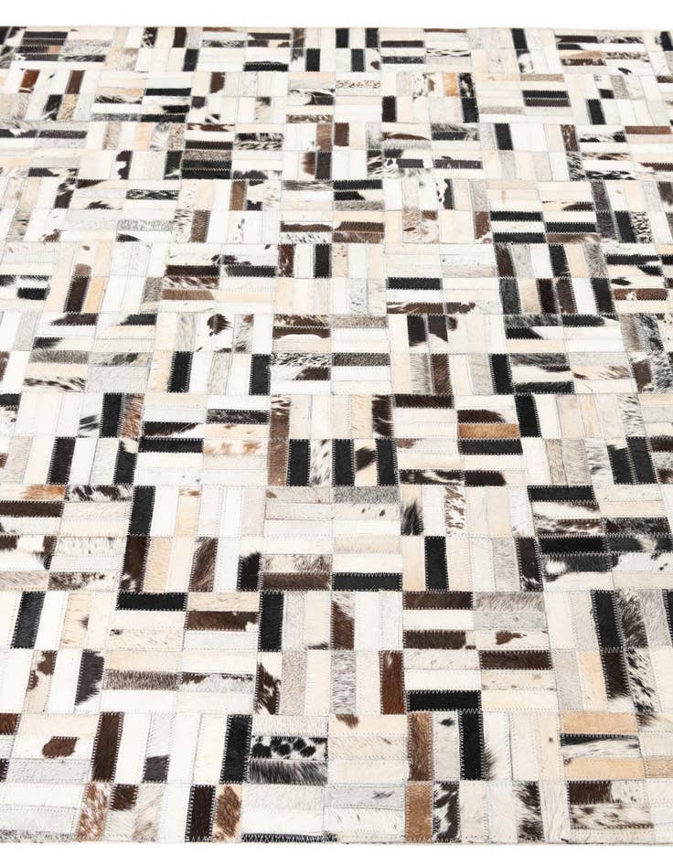 Detail image of  5' x 7' 10 Cowhide Leather Rug
