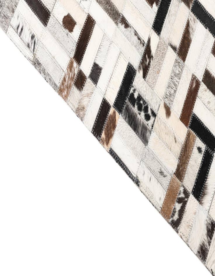 Detail image of  5' x 7' 10 Cowhide Leather Rug