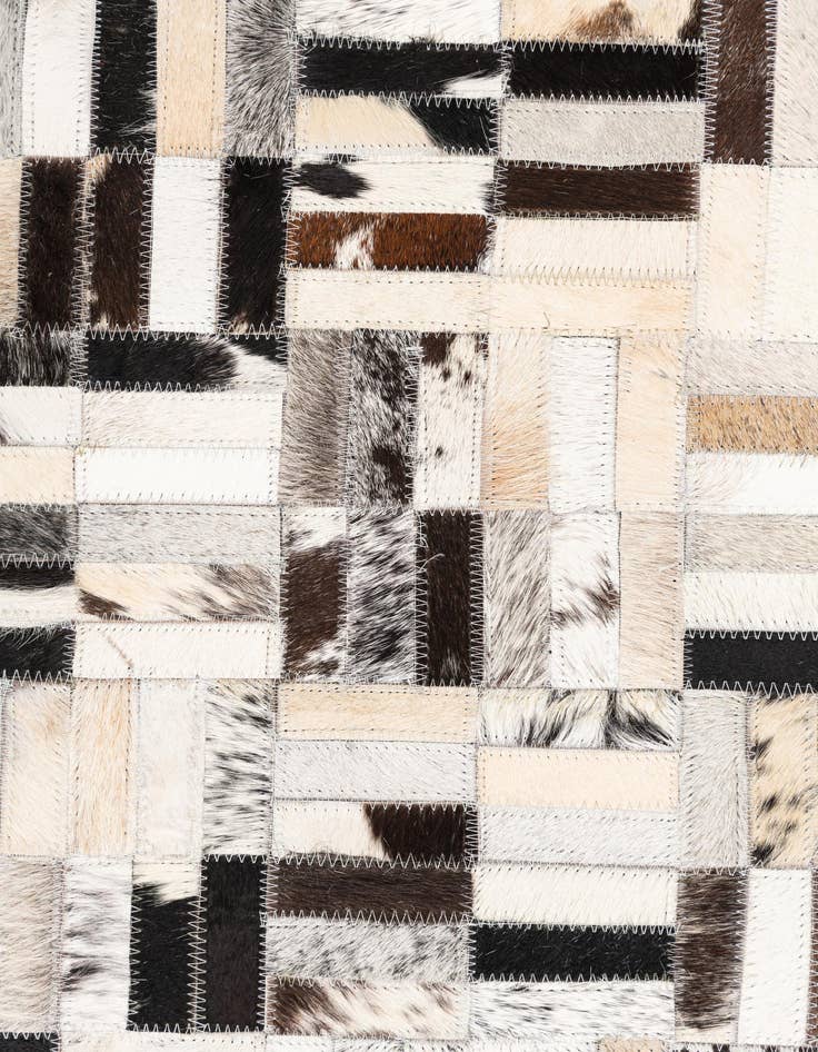 Detail image of  5' x 7' 10 Cowhide Leather Rug