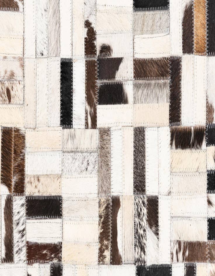 Detail image of  5' x 7' 10 Cowhide Leather Rug