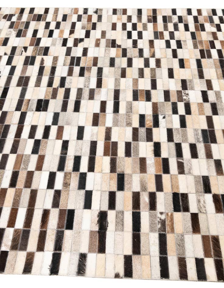 Detail image of  5' x 7' 10 Cowhide Leather Rug