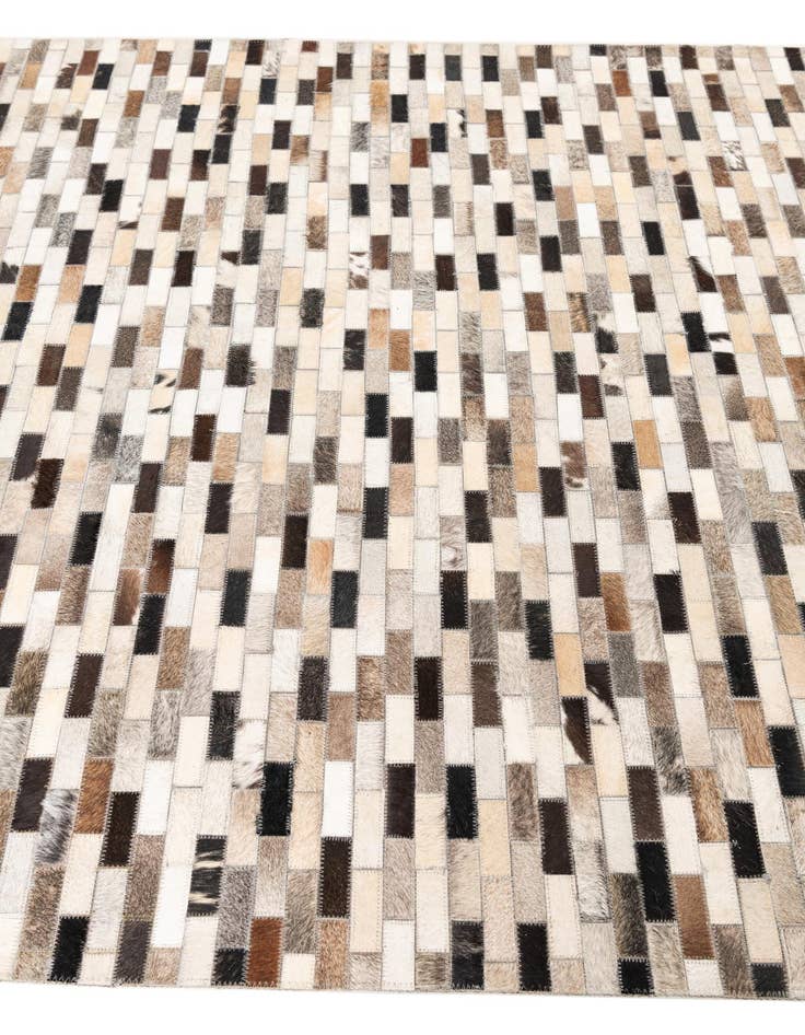 Detail image of  5' x 7' 9 Cowhide Leather Rug