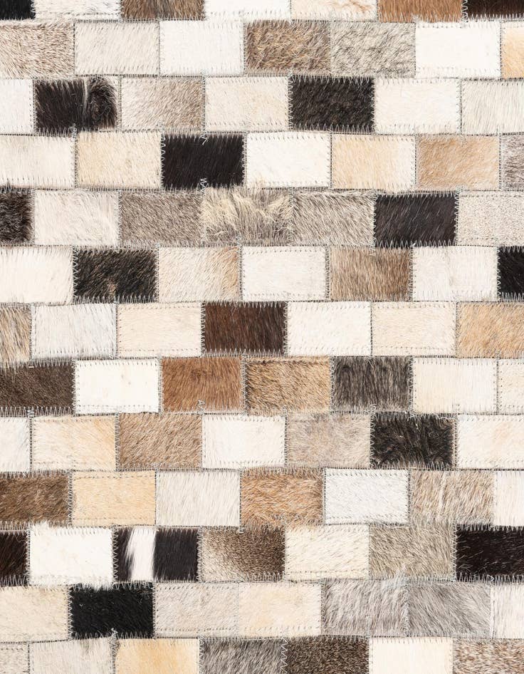 Detail image of  5' x 7' 9 Cowhide Leather Rug