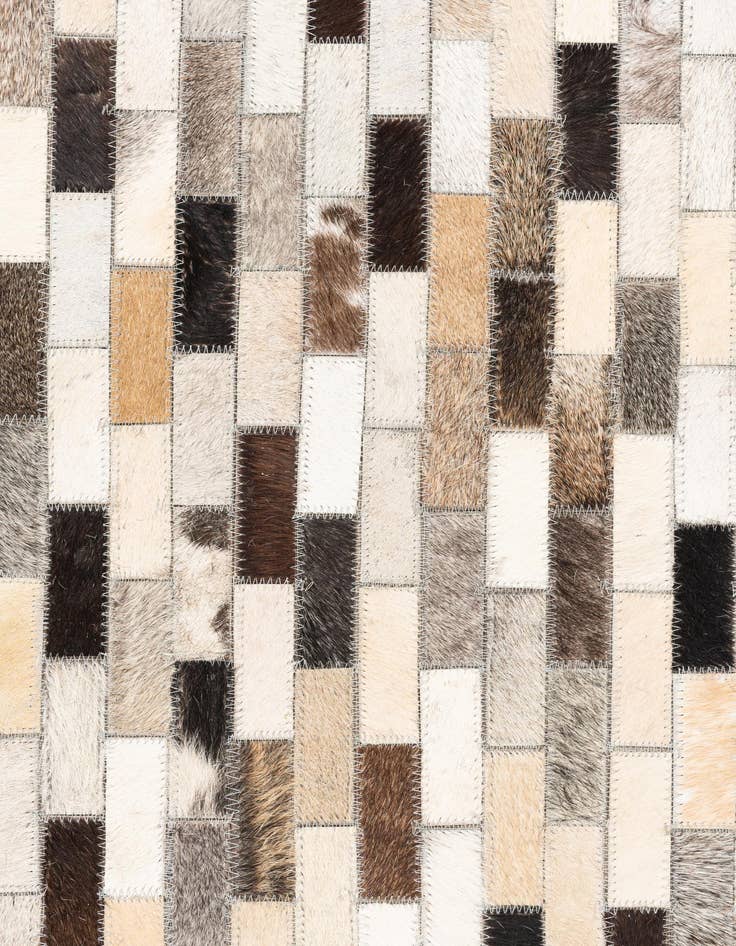 Detail image of  5' x 7' 9 Cowhide Leather Rug