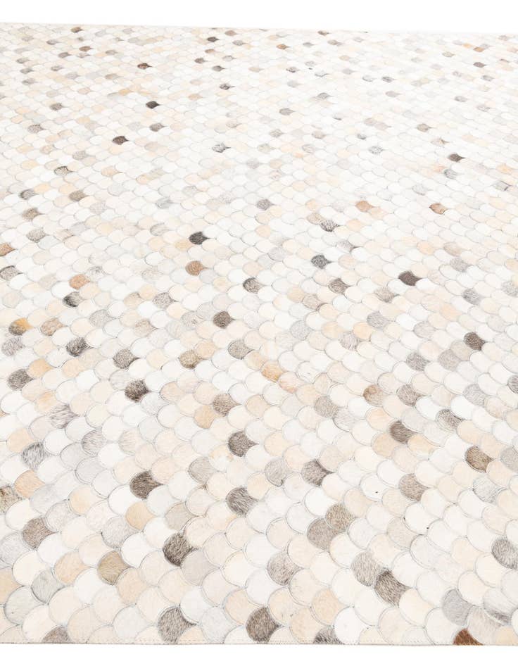 Detail image of  8' 2 x 9' 10 Cowhide Leather Rug