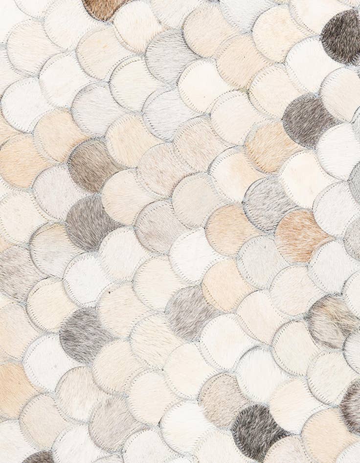 Detail image of  8' 2 x 9' 10 Cowhide Leather Rug