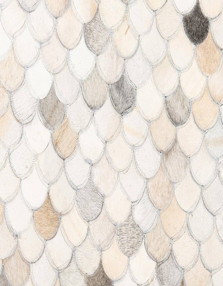 Detail image of  8' 2 x 9' 10 Cowhide Leather Rug