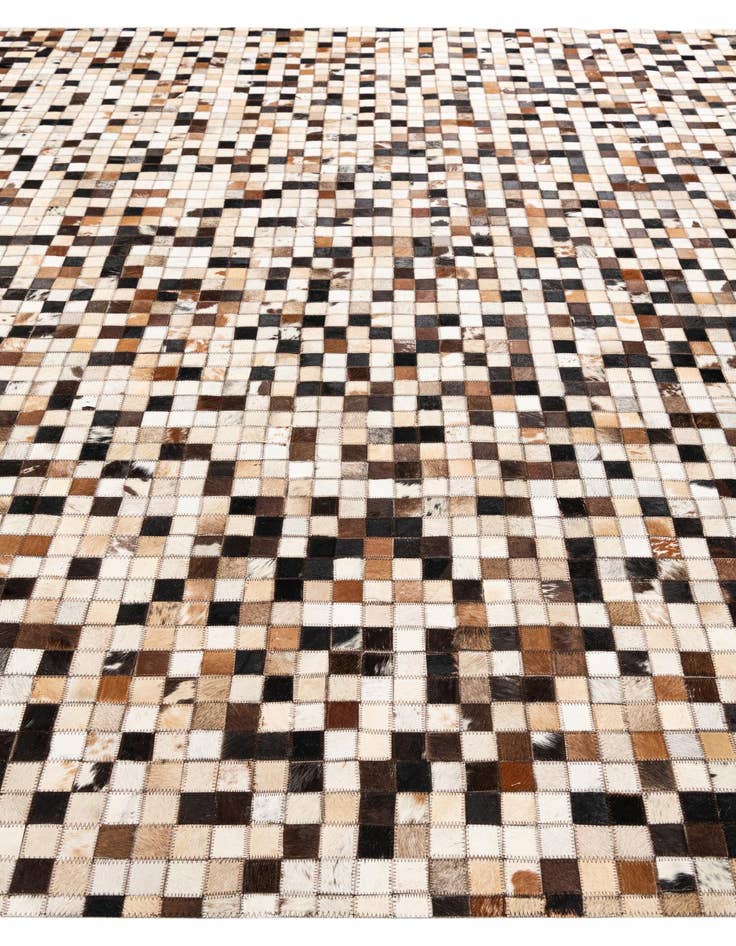 Detail image of  8' 2 x 10' Cowhide Leather Rug