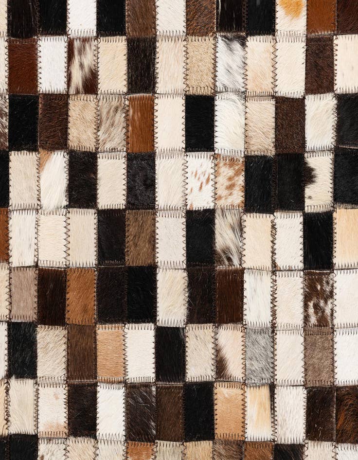 Detail image of  8' 2 x 10' Cowhide Leather Rug