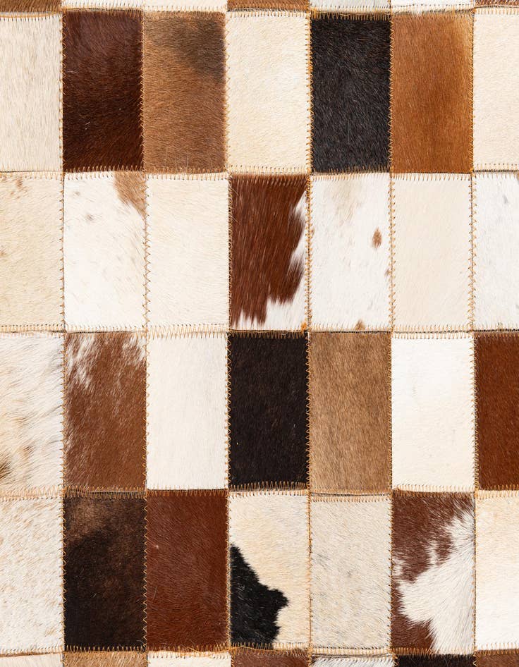 Detail image of  8' x 10' 2 Cowhide Leather Rug