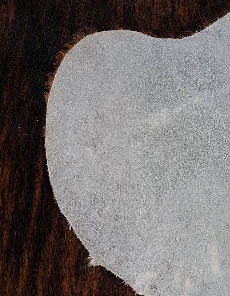 Detail image of  6' 1 x 6' 11 Cowhide Leather Rug
