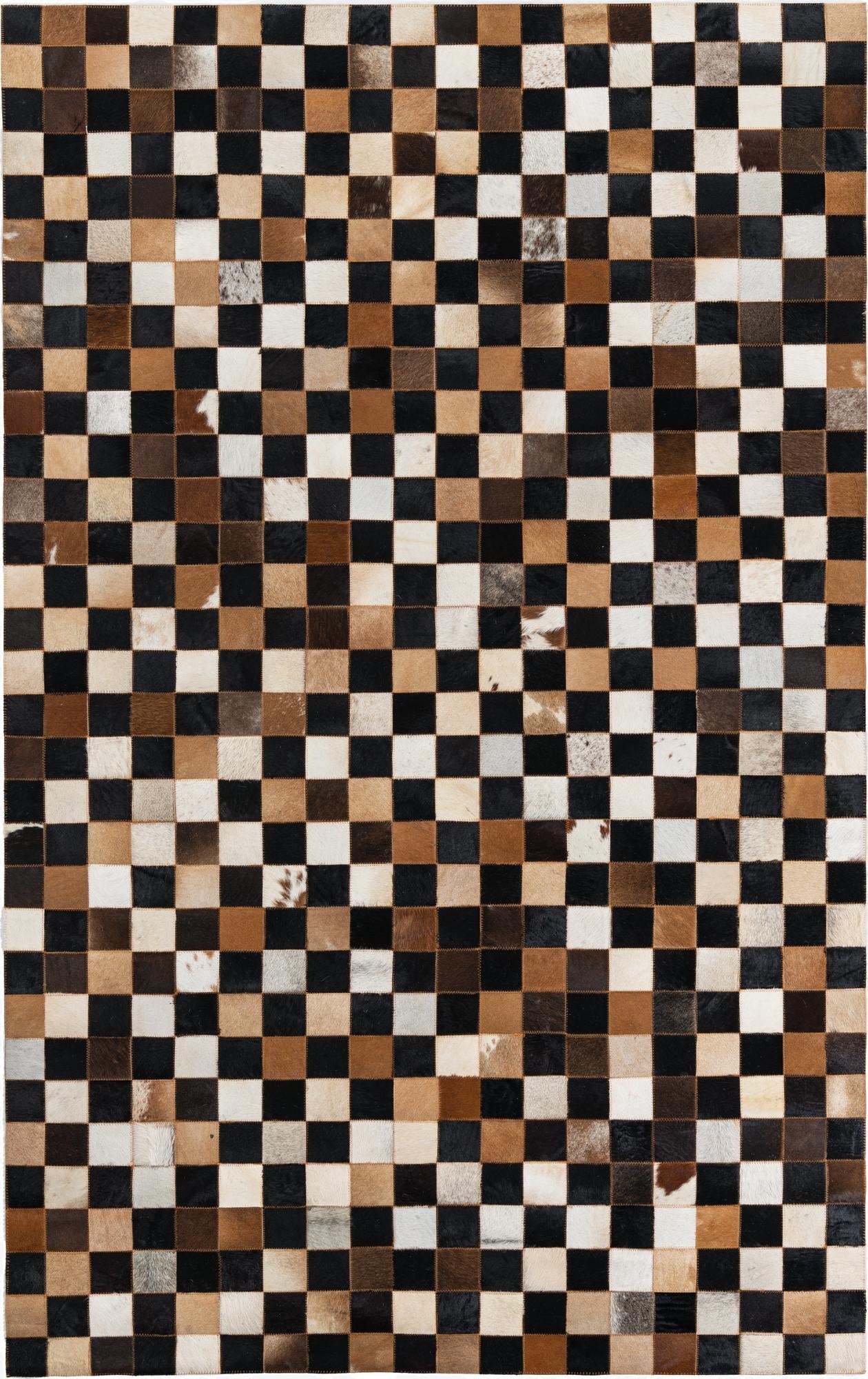  5' x 7' 10 Cowhide Leather Rug