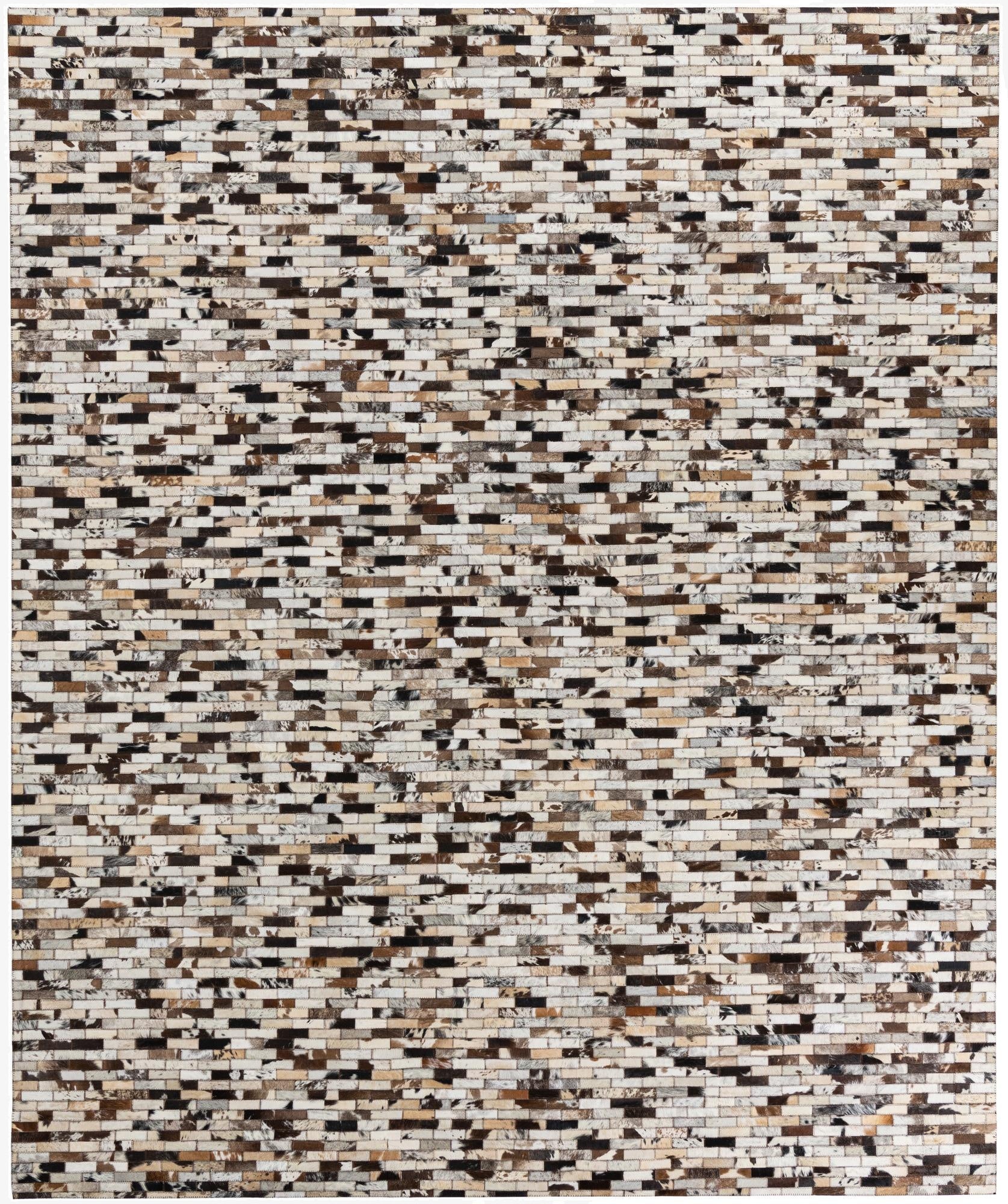 8' 1 x 9' 9 Cowhide Leather Rug