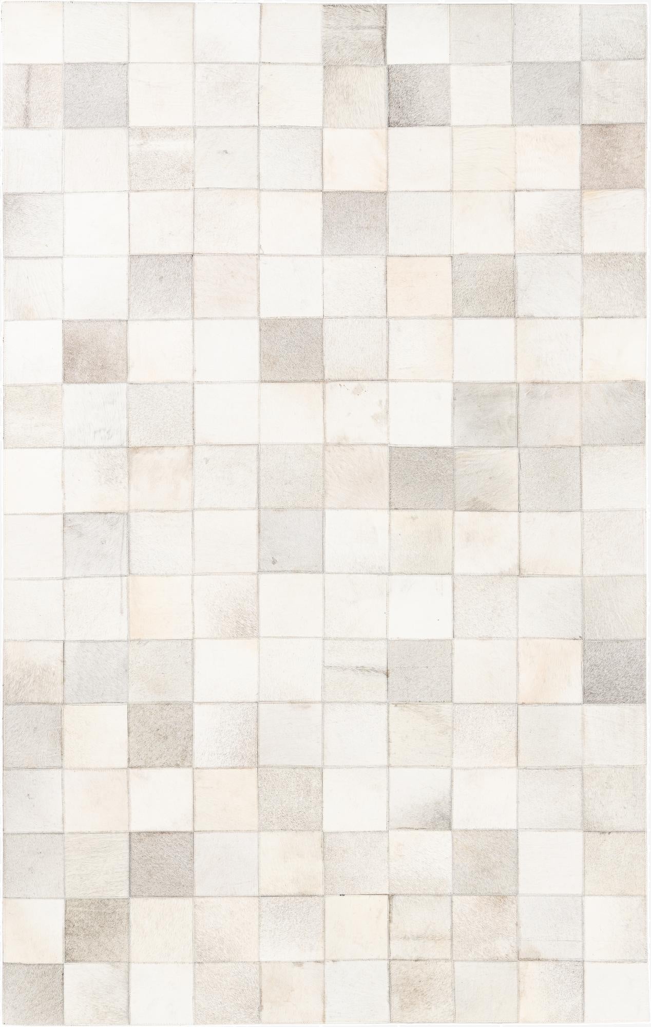  5' x 7' 10 Cowhide Leather Rug