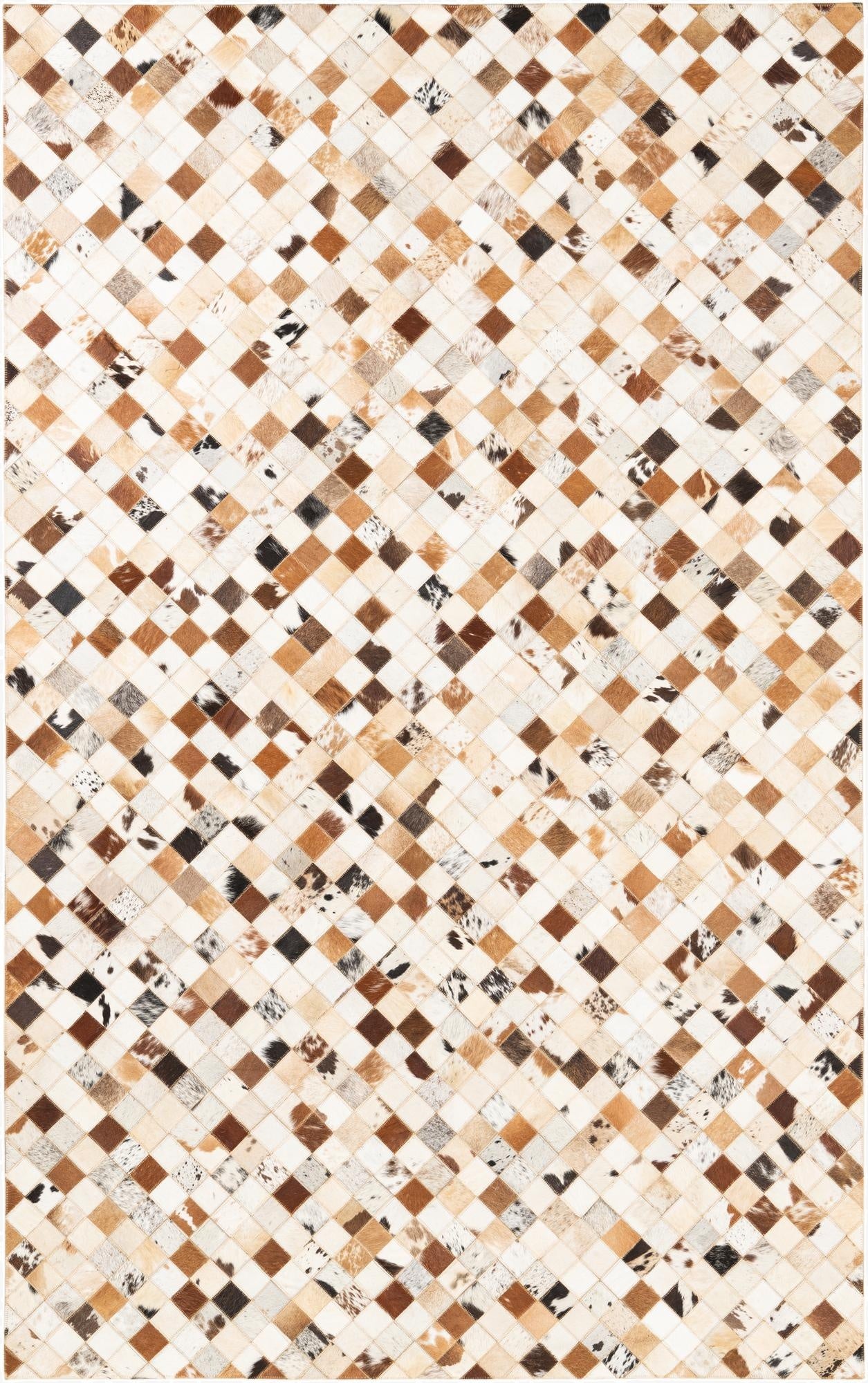  5' x 8' Cowhide Leather Rug