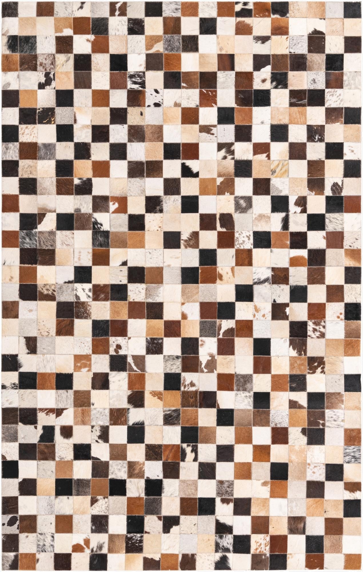  5' x 8' Cowhide Leather Rug