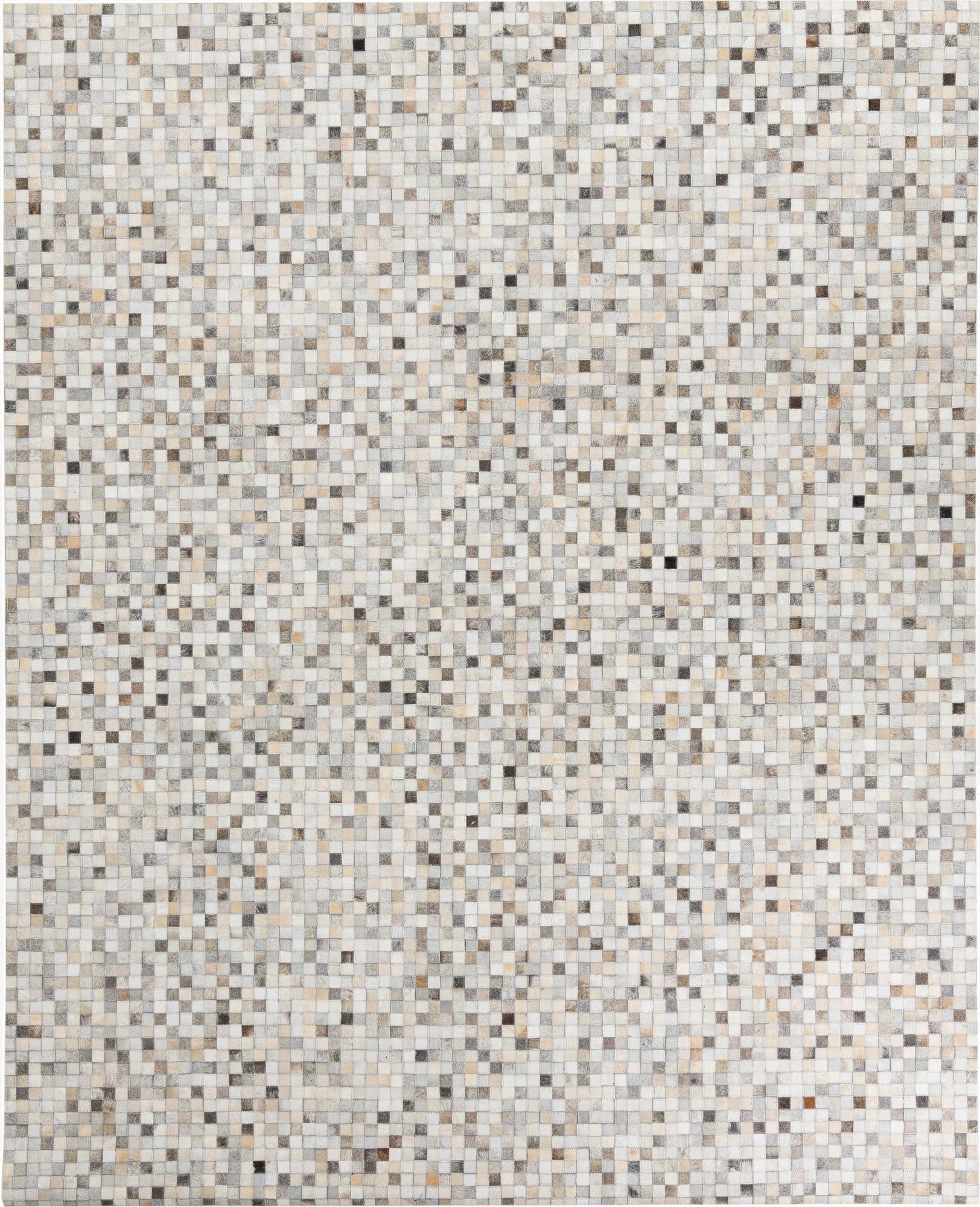  8' x 9' 10 Cowhide Leather Rug