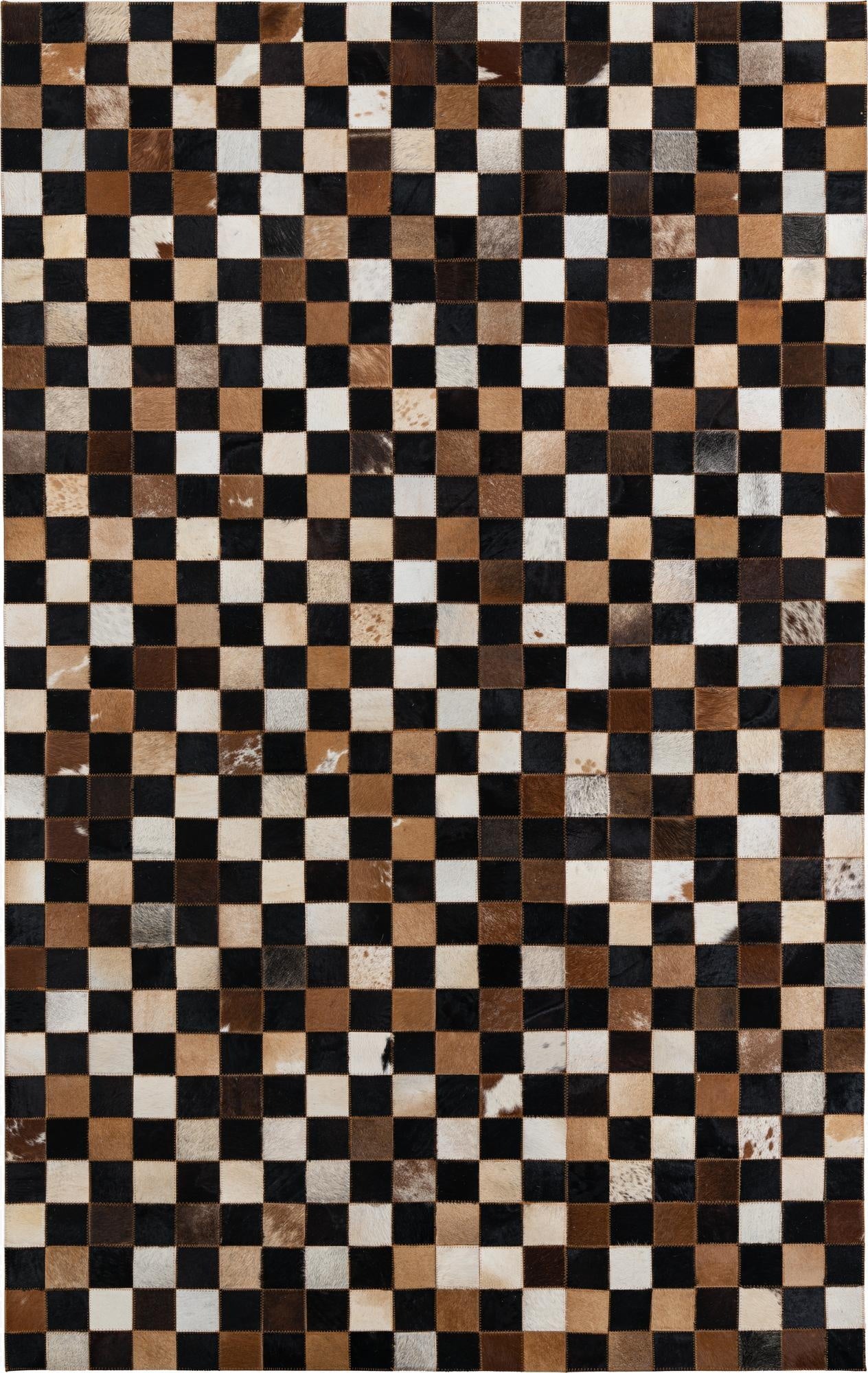  5' x 8' Cowhide Leather Rug