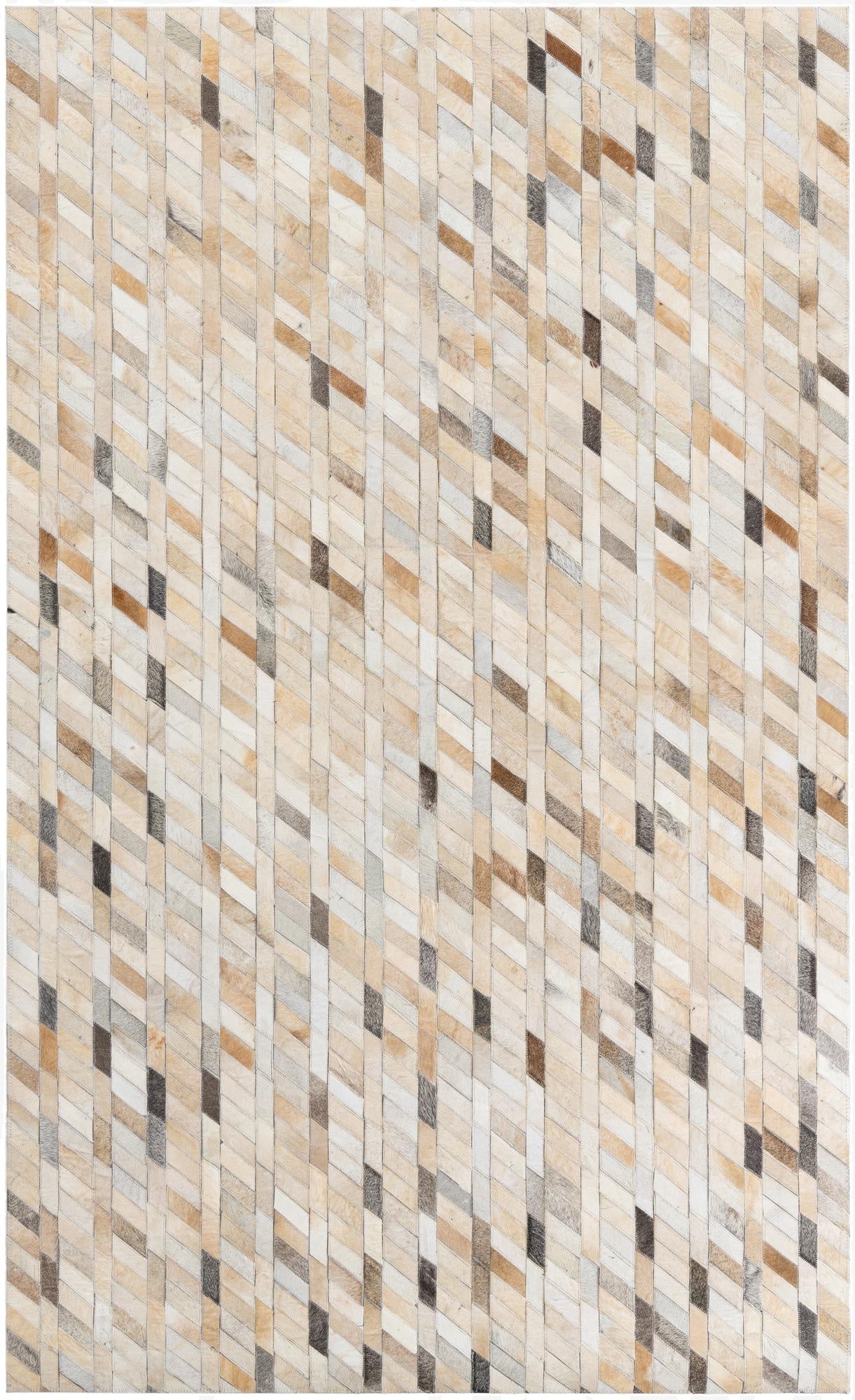  5' x 8' Cowhide Leather Rug