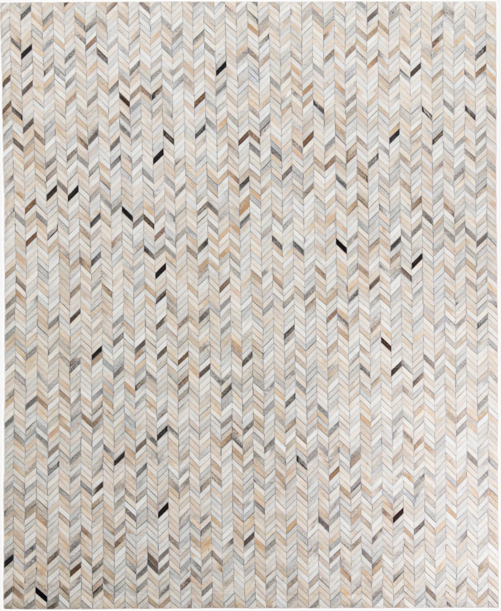  8' 1 x 9' 10 Cowhide Leather Rug