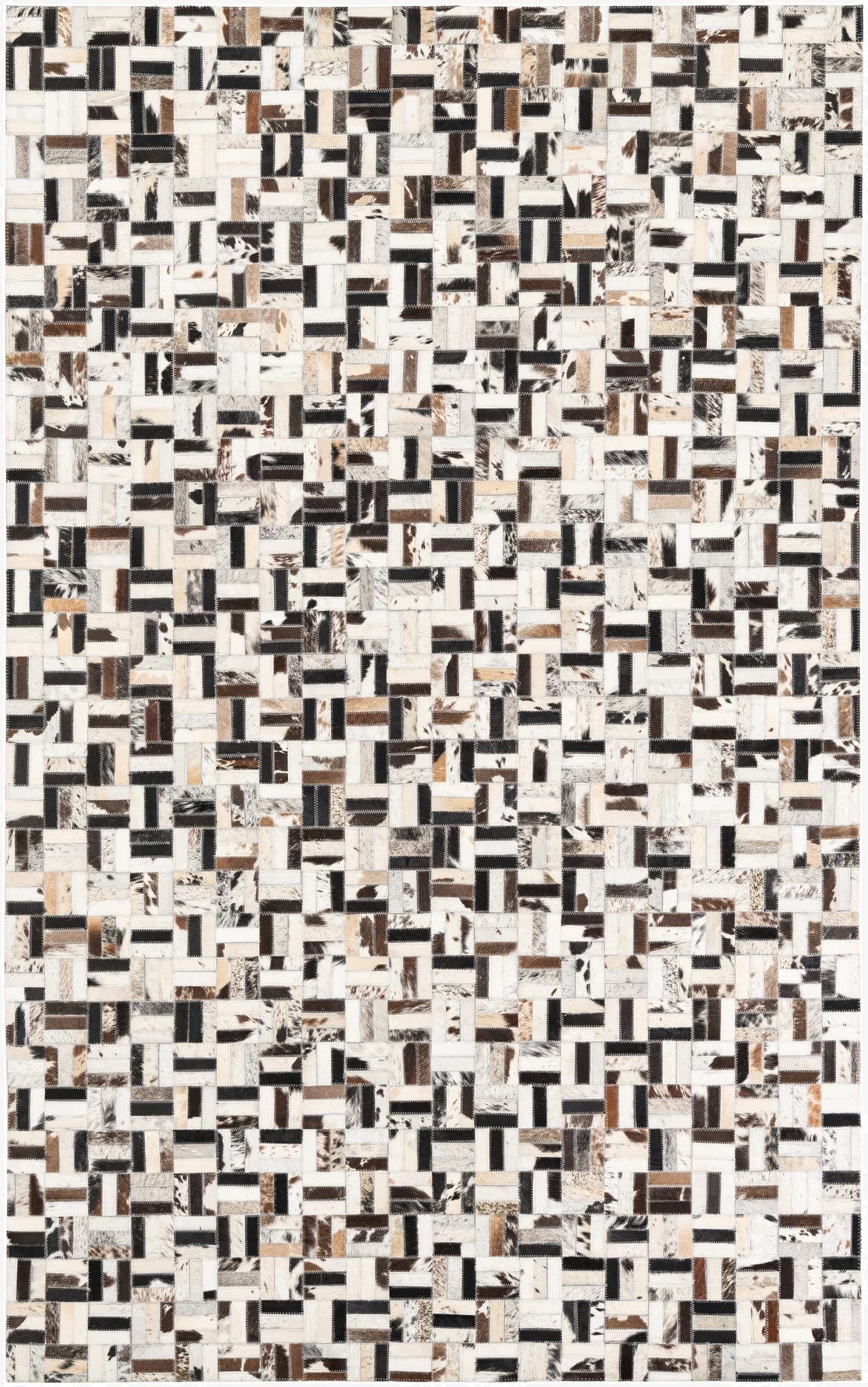  5' x 8' Cowhide Leather Rug