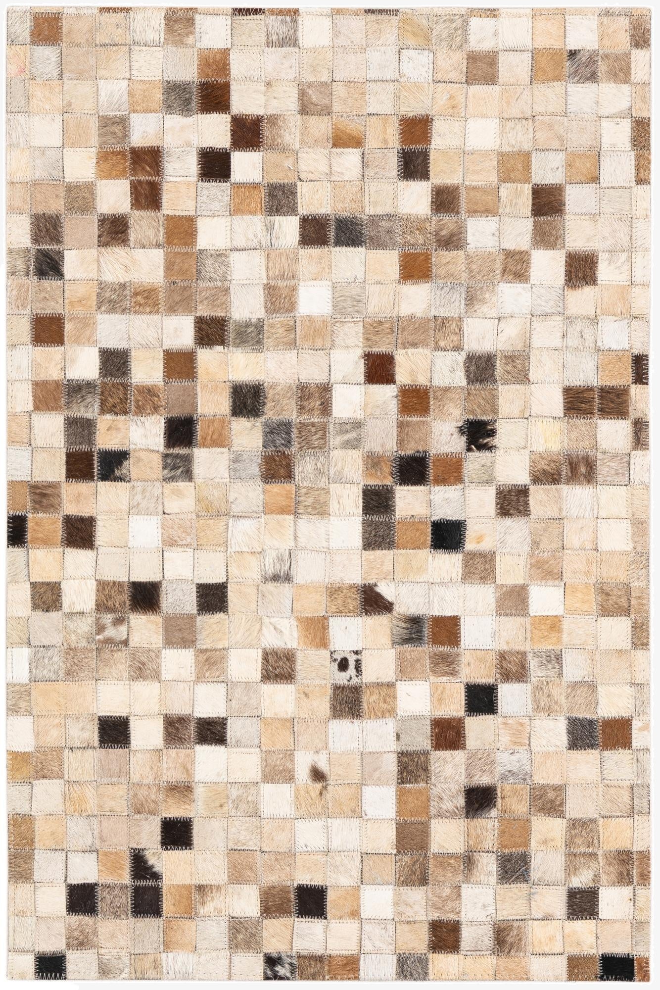  2' x 3' Cowhide Leather Rug