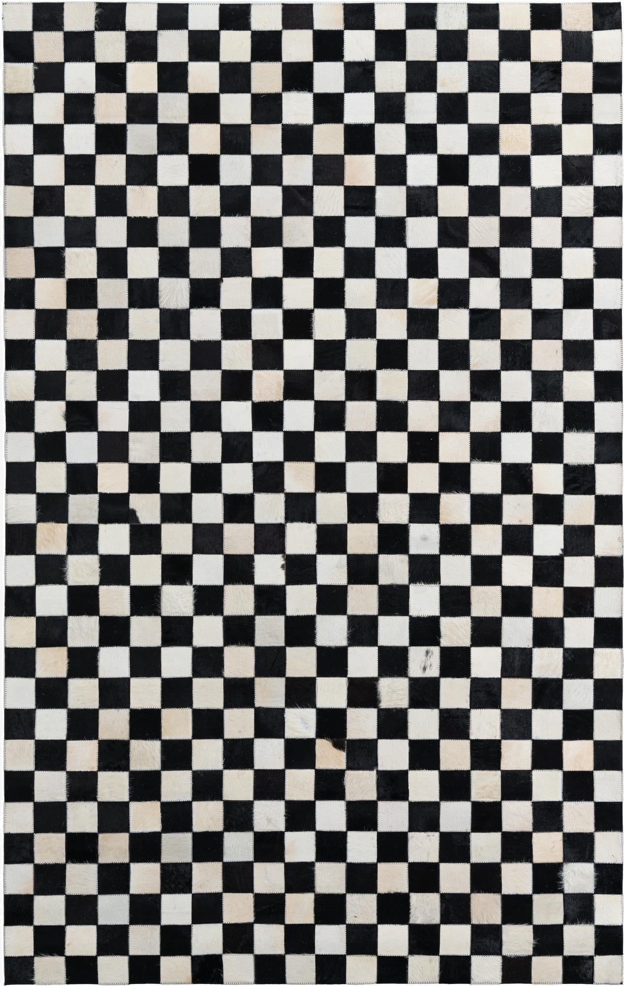  5' 1 x 8' Cowhide Leather Rug