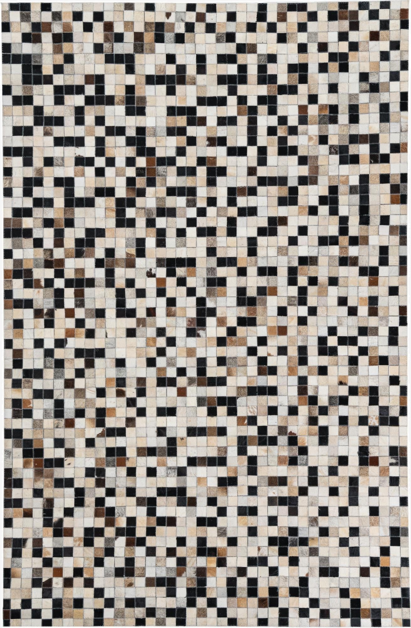  5' x 7' 10 Cowhide Leather Rug