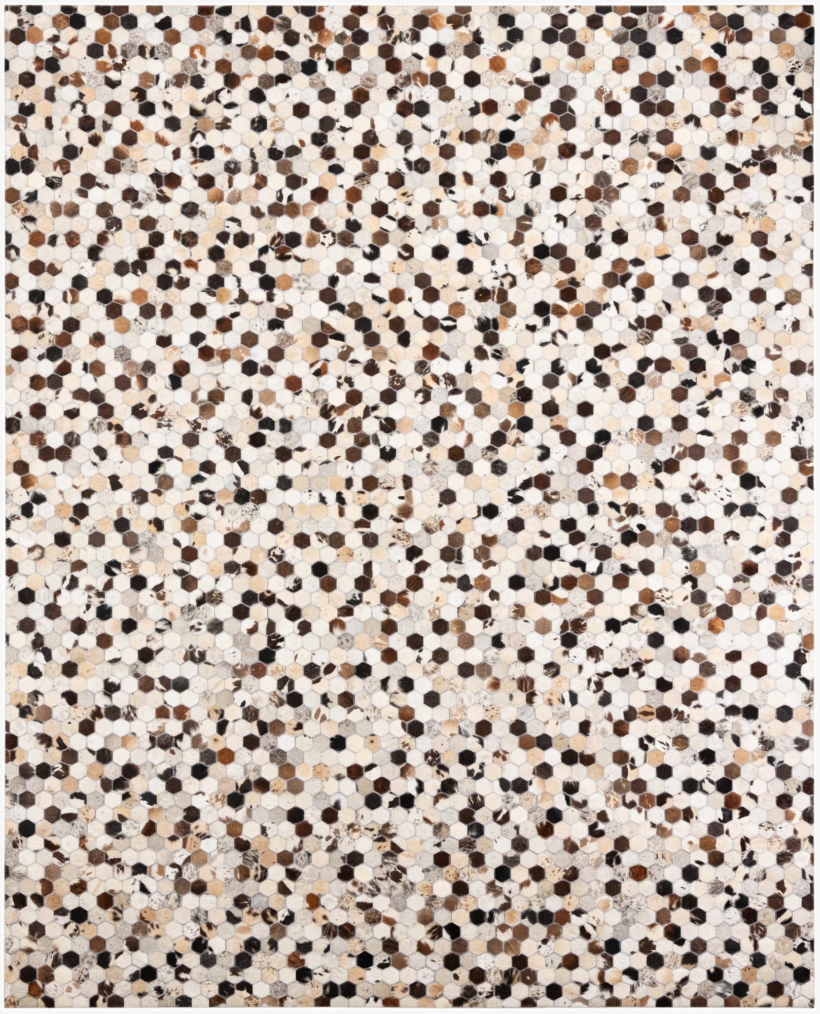  8' x 9' 10 Cowhide Leather Rug