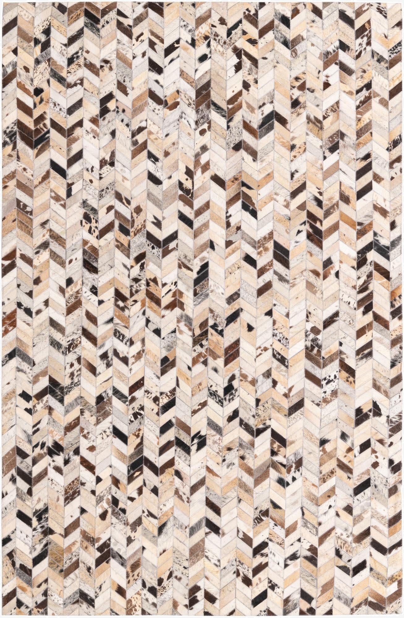  5' 2 x 8' Cowhide Leather Rug