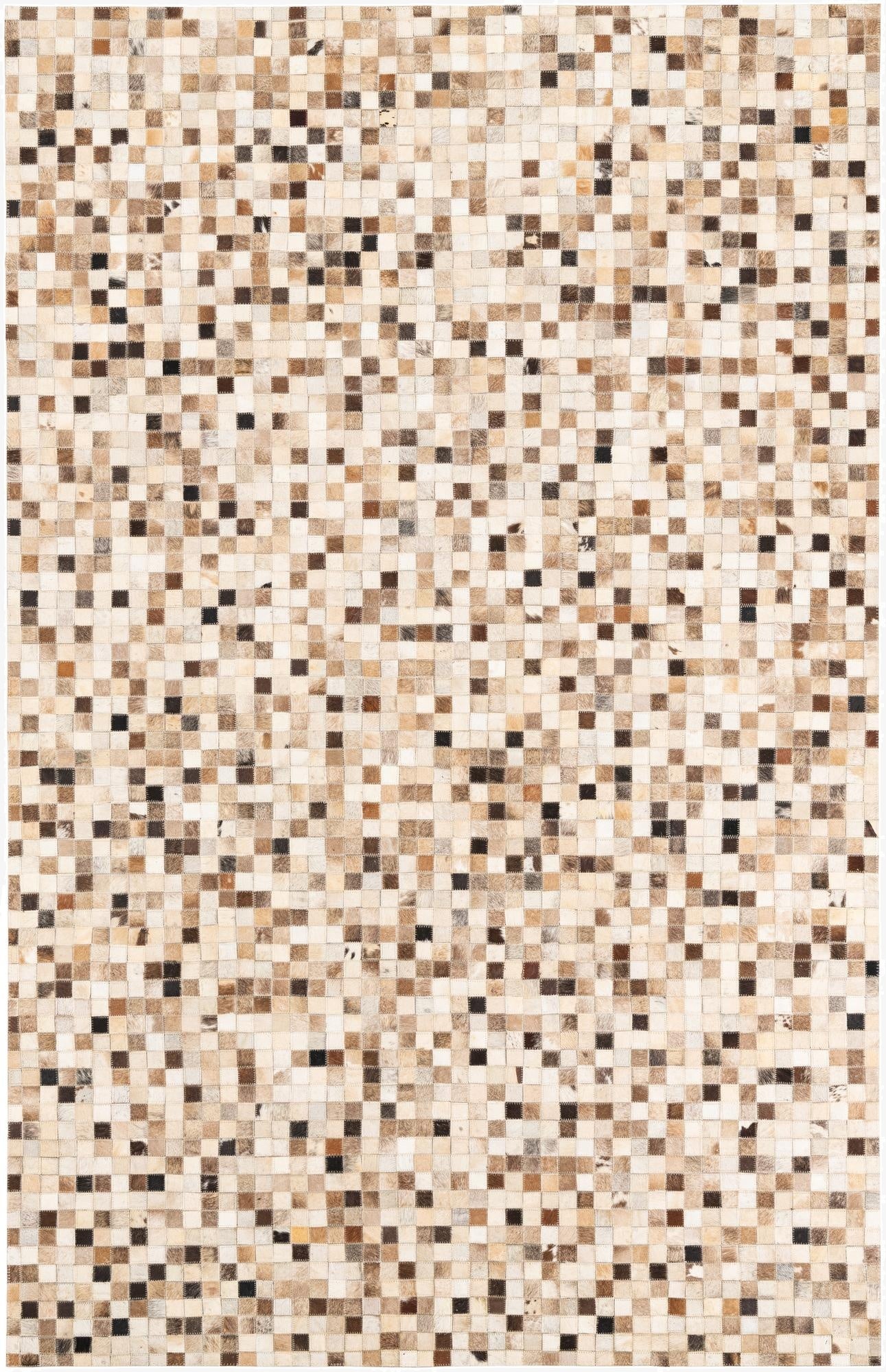  5' 2 x 8' Cowhide Leather Rug