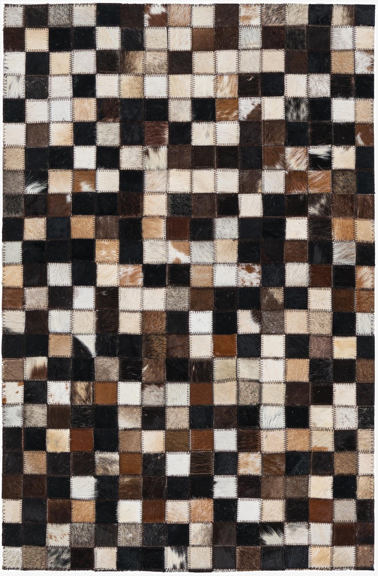  2' x 3' Cowhide Leather Rug